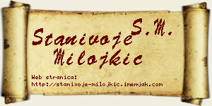 Stanivoje Milojkić vizit kartica